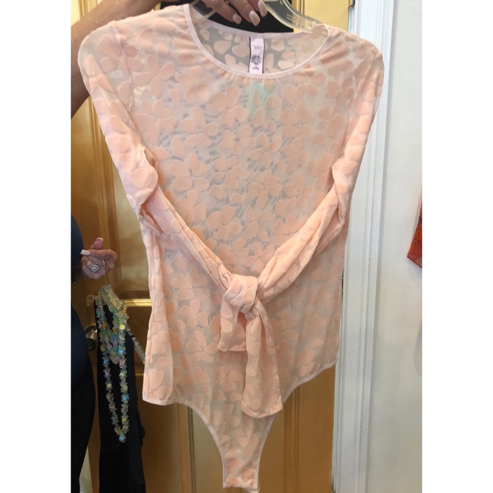 Light pink lace bodysuit